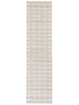 Washable Nano Brown/White Runner Rug Small