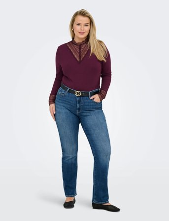 ONLY Carmakoma Carsui Studs Mid Slim Dnm Dia - Blue - 50 x 32