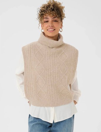 Cream Crfrina Knit Slipover - Beige - XL/XXL
