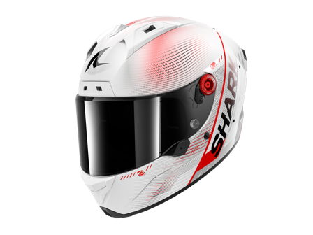 Casco Integrale Shark Aeron Speed-Tech Bianco/Rosso S
