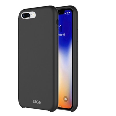 Liquid Silikone Cover til iPhone 7 & 8 Plus - Sort