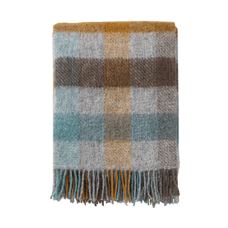 Klippan Gotland ullpläd 130x200 cm Multifärgad Filtar & plädar Blå