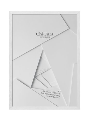 Wooden Frame - A3 - Glass White ChiCura