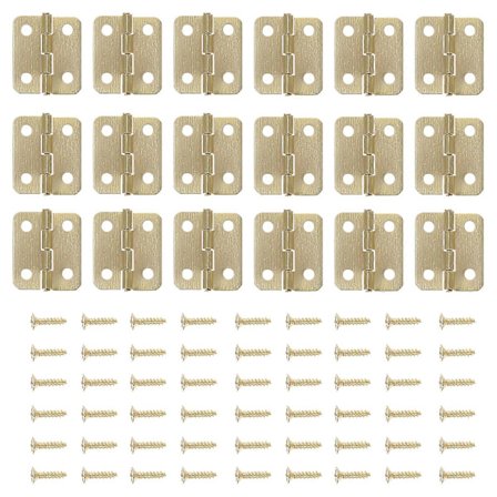 50 Sett Smykketilbehør 6 Punkter Mini Hengsel Små Hengsler Treboks Hengsler Treveske Småboks Hengsler 1.8X1.6cm Gul