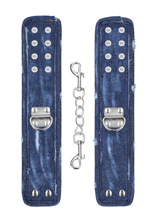 Handcuffs - Roughened Denim Style - Vuxen.se - Håndjern og lænker, piske, gags, bondage, mundknebel, masker & øjenbind.