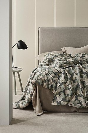 Jotex - Dekbedovertrek Van Vlas Donkergroen Donkergroen - CARA - Koop Dekbedovertrek bij Jotex