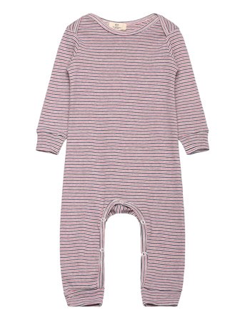 Copenhagen Colors Striped Long Sleeved Romper W. Lapneck - Multi/patterned - 50