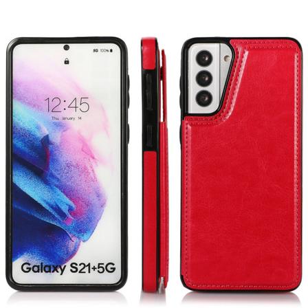 Älykäs kuori korttipaikalla - Samsung Galaxy S21 Rosaröd
