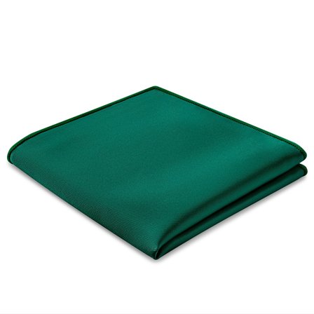 Pochette de costume en satin vert émeraude pour hommes - Pochettes de costume de couleur unie