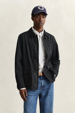 GANT Herren Decker-Jacke aus Baumwolle (XXL) Schwarz