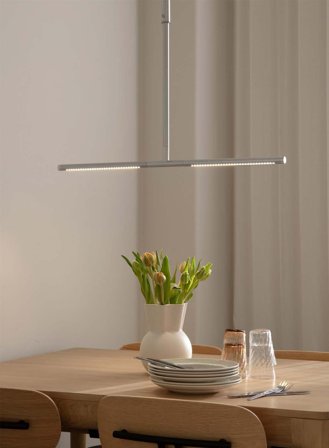 Omni taklampe - børstet stål