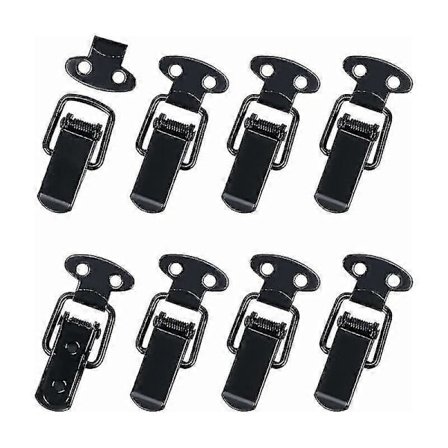 8st Spärrspak Fjäderlås Svart Metall