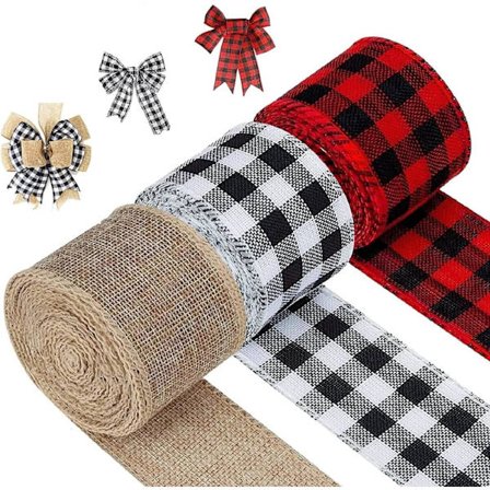 Buffalo Plaid-band, Svartvit Röd Rutig Band, Rutig Bu