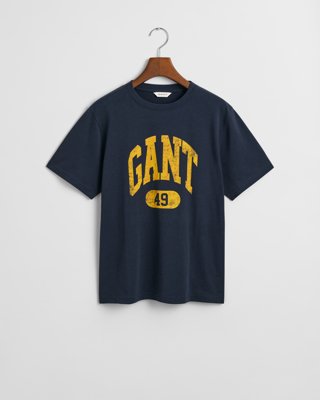 GANT - GANT 49 arch print t-skjorte til ungdom evening blue