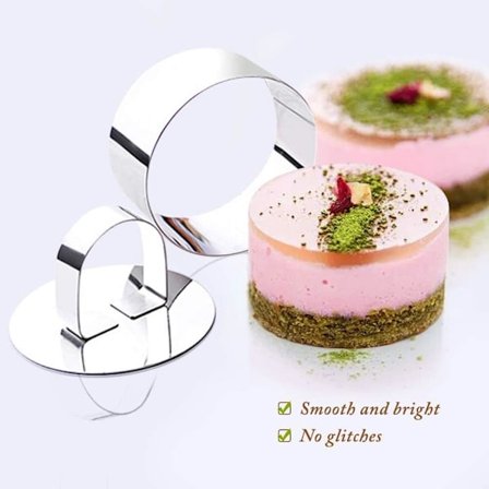 Lot de 12 anneaux à gateau, moules à gateau en mousse et anneaux de patisserie, anneaux de patisserie