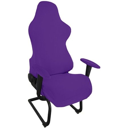Stretch kontorsstolsöverdrag, dammtätt, elastiskt, spelstolsöverdrag, stretch spelstolsöverdrag, snurrstolsöverdrag--Mörk lila