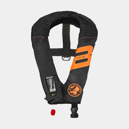 Gilet de sauvetage gonflable Baltic EPIQ E.I 165N, automatique, noir + cartouche de CO2 33 grammes, 40 - 150 kg