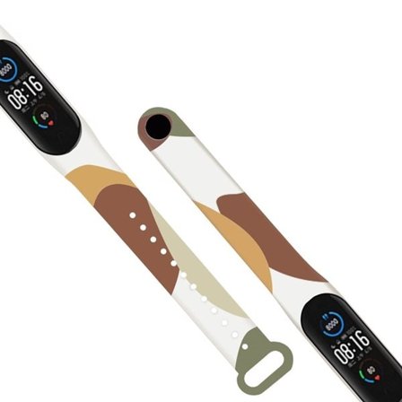 Stropp Moro bånd for Xiaomi Mi Band 3 / 4 silikon stropp klokke armbånd mønster 13