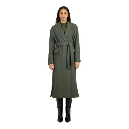 Pinko Belted Coats Grå, Dame Uldfrakker