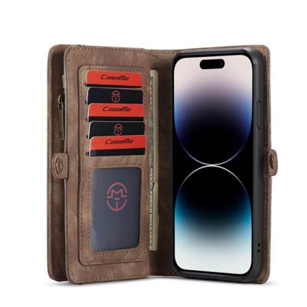 Multiplånbok Caseme 11-kort Apple Iphone 14 Pro Max - Brun