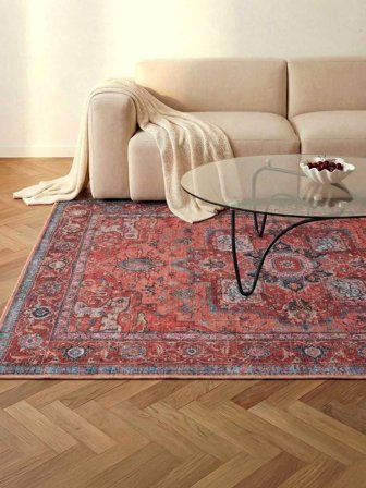 Alfombras Cocina Georgia Oriental 120X180 Algodón Rojo/Azul