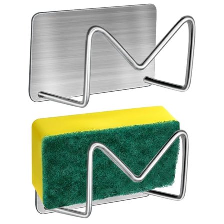 2-pack självhäftande svamphållare, 304 rostfritt stål silver