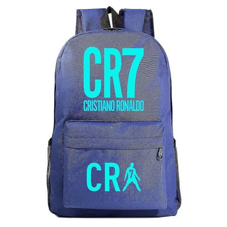Sininen valoisa ympäröivä jalkapallo Ronaldo Teinien koululaukku - Unisex casual reppu miehille ja naisille 6