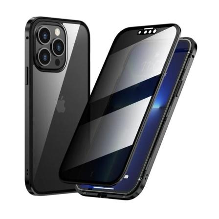 iPhone 14 Plus Privacy Heltäckande Premium Skal Glassback V4 Transparent