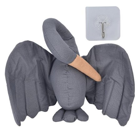 Svanformad hängande väggprydnad Barnrum Väggdekoration Svan Plysch Fylld DockaGrå