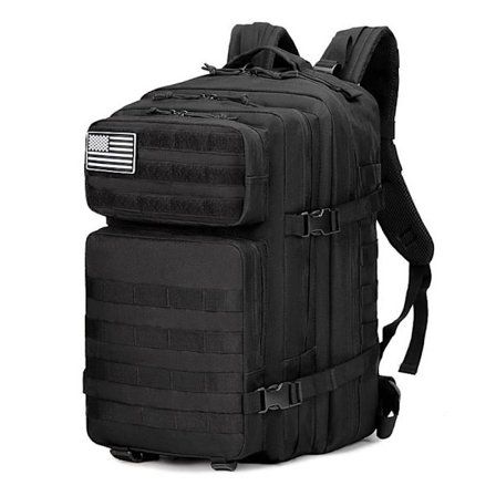 Military Tactical Backpack Army Molle Bag SVART SVART