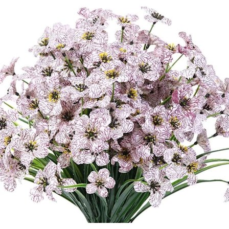 6 stk. kunstige violer, der ikke falmer, kunstige blomster til planter og havedekoration