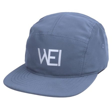 Wei - Blå 5panel Keps - Woah Flat Blue/Reflective 5-Panel @ Hatstore