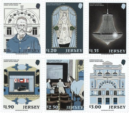 Jersey - Jersey Opera House 125 år - Postfrisk sæt 6v