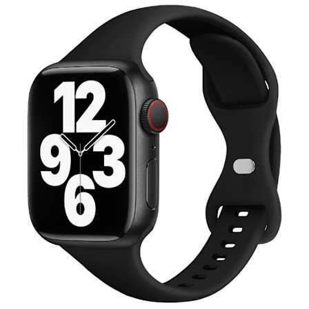 Apple Watch 38/40/41 1/2/3/4/5/6/7/8/SE Svart Silikonreim