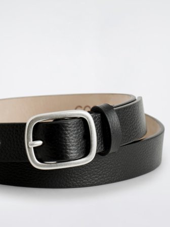 COS Homme Ceinture En Cuir Grainé in Noir