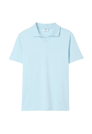 Filippa K Stretch Cotton Polo T-Shirt T-shirts Herr Blå M