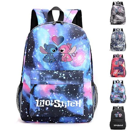 Lilo & Stitch Ryggsekk, lett skolesekk Casual Daypack For Skolebarn Gutter Jenter Gaver [HK]