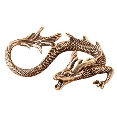 Messing Drage Figurin Ornament Rigdom Kunst Dekor Figurin Te Husdyr Miniaturer