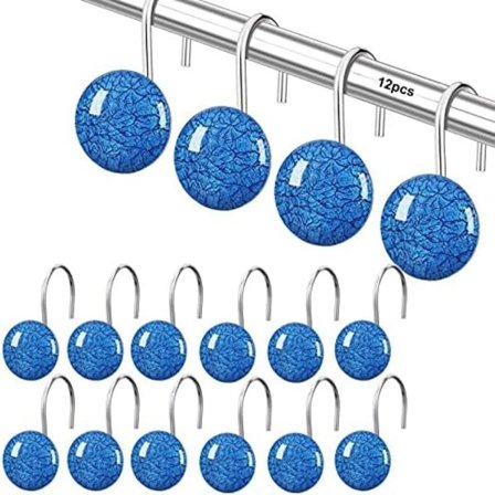 Duschdraperi-krok, Dekorativ Sprickt Marmorring, Dusch