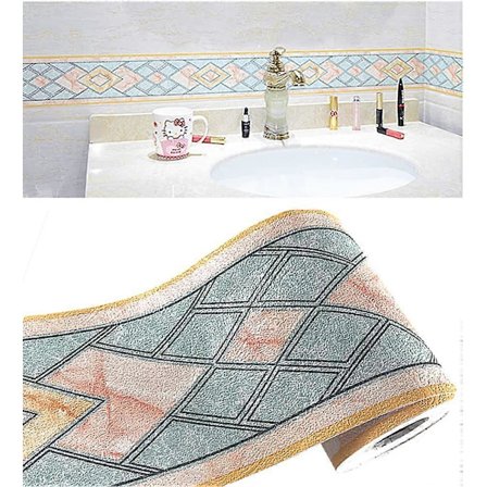 Selvklæbende tapetkant vandtæt 10 cm x 5 meter (Grøn)