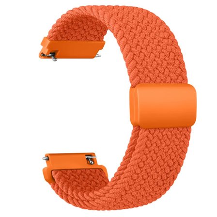 20 mm flätad sololoop för Garmin Vivoactive 5/3/3 Music armband för Garmin VivoMove3/Trend/Sport Venu SQ/SQ2/2plus armband orange orange