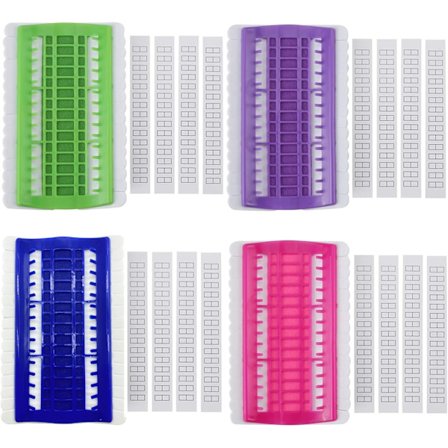 4 stk. 30-positions broderigarnsorganisator korsstingsværktøj broderigarnsorganisatorsæt (1 grøn, 1 blå, 1 pink, 1 lilla)