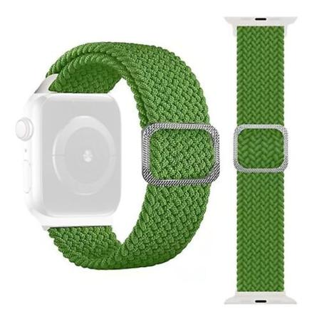 Spänne flätat klockband med elastiskt band för Apple Watch Denim 38mm 40mm 41mm