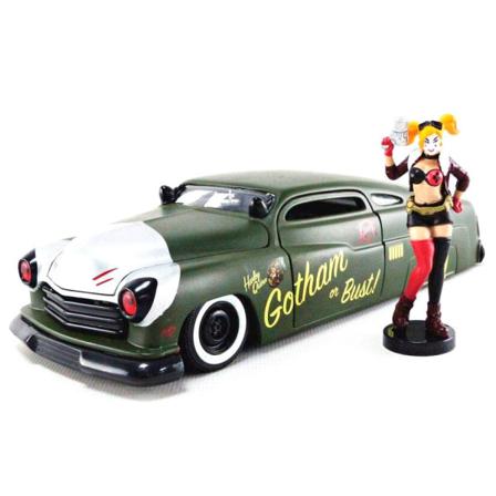 Dc Comics Harley Quinn Mercury 1951 Metal Car & Figure Set