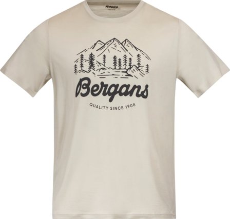 Bergans Men's Graphic Wool Tee Men short-sleeved sweaters White M