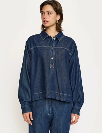 Soft Rebels Srportia Blouse - Navy - S