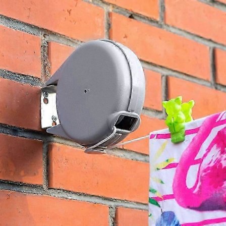 Lang tørresnor, udtrækkelig tørresnor til udendørs brug