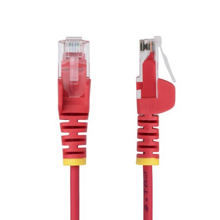 StarTech 3m Red Slim CAT6 Ethernet Cable Snagless RJ45 LSZH 28AWG Pure Bare Copper Slim Network Patch Cable/Cord