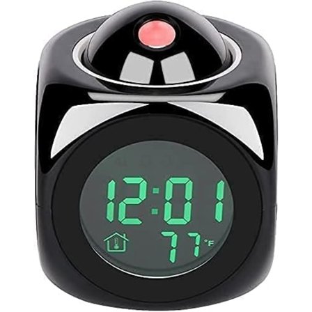 Projektionsväckarklocka, rösttalande temperatur LED-väggklocka