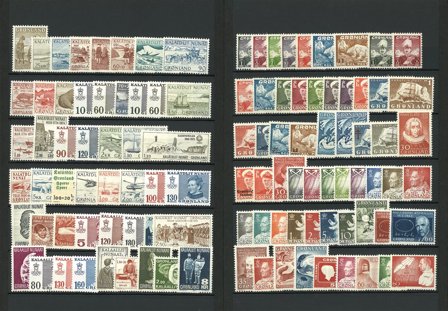Grønland 1938-1980 - 107 forskellige frimærker - Postfrisk